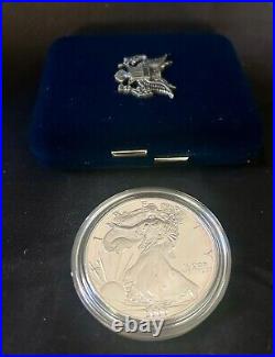 2000 American Eagle One Ounce Proof Silver Dollar in OGP with COA