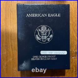 2000 P PROOF American SILVER EAGLE Ounce Silver 1 oz BOX + COA Ag 999 USA