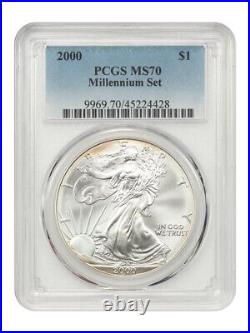 2000 Silver Eagle $1 PCGS MS70 (Millennium Set) Tough in 70