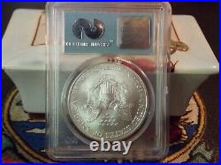 2001 1 of 1440 Silver American Eagle PCGS WTC World Trade Center 911 recovery