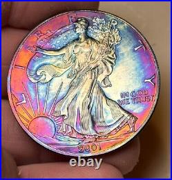 2001 Monster Toned 1 OZ American Silver Eagle