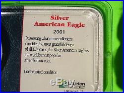 2001 Silver American Eagle $1 Littleton Coin Co. Uncirculated MIB STUNNING