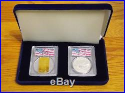 2001 Silver Eagle & Swiss Gold 1 of 426 complete set WTC World Trade Center 911