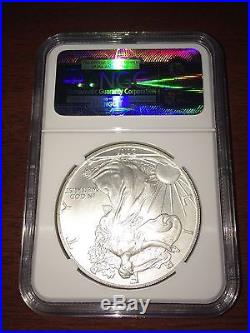 2001 USA $1 Silver Eagle REVERSE STRUCK THRU MINT ERROR MS 68 NGC Coin