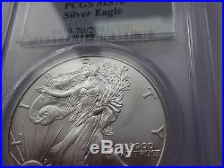 2002 American Silver Eagle PCGS MS 70 rare very low pop of 190 Lucky coin