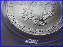 2002 american silver eagle PCGS MS 70 rare very low pop of 81 Lucky coin