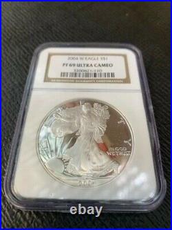 2004 Encapsulated American Eagle Liberty 1oz Fine Silver $1 One Dollar Coin NGC