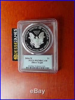 2004 W Proof Silver Eagle Pcgs Pr70 Dcam Very Rare Edmund C. Moy Signed Label