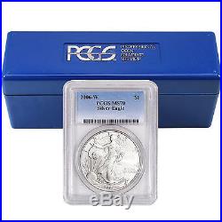 2006-2015 W Burnished Silver Eagle Set PCGS MS70 (8 Coins)