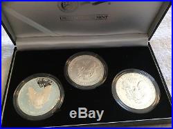 2006 American Eagle 20th Anniversary Silver Dollar Set with CASE and COA