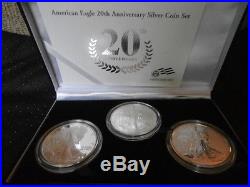 2006 American Eagle 20th Anniversary Silver Eagles Coin Set Proof