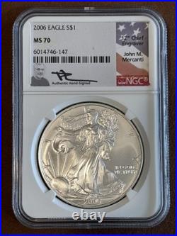 2006- American Silver Eagle- NGC- MS70- John Mercanti 2006- American Silver Eagle- NGC- MS70- John Mercanti