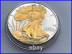 2006 Fine Silver Liberty American Silver Eagle 1oz 1 Dollar With Gold Relief