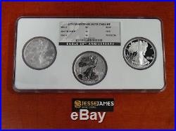 2006 P Reverse Proof Silver Eagle 20th Anniversary Set Ngc Pf69 Multiholder W W