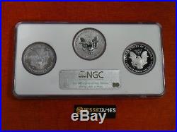 2006 P Reverse Proof Silver Eagle 20th Anniversary Set Ngc Pf69 Multiholder W W