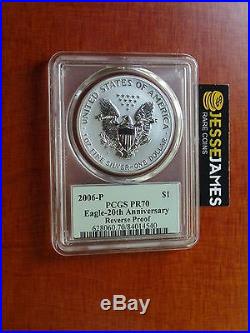 2006 P Reverse Proof Silver Eagle Pcgs Pr70 Thomas Cleveland From 20th Ann Set