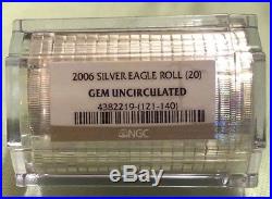 2006 Silver Eagle Roll (20) NGC GEM UNCIRCULATEDRARE FIND