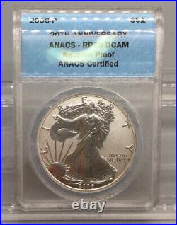 2006 Silver Eagle Set ANACS 20th Anniversary PR 70 3 Coins