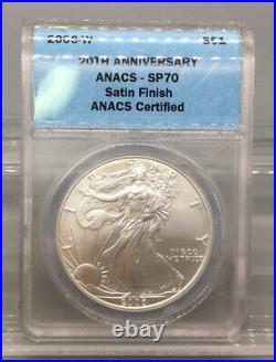 2006 Silver Eagle Set ANACS 20th Anniversary PR 70 3 Coins