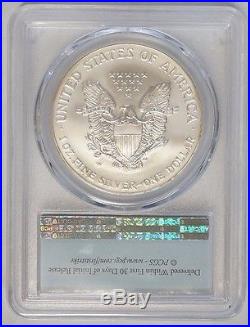 2006 W $1 American Silver Eagle 1 oz PCGS SP70 Burnished 20th Ann. F/S #33