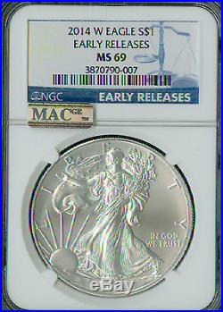 2006 W-2016 W Burnished Silver Eagle Ngc Ms69 Beautful 9 Coin Set Low Price! #2