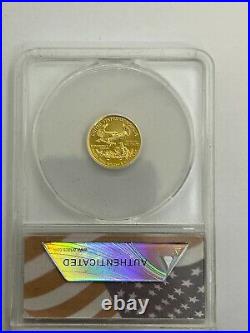 2006-W American Eagle $5 Gold Coin 1/10 Oz ANACS SP70