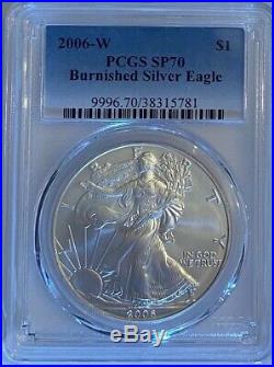 2006-W Burnished American Silver Eagle PCGS SP70