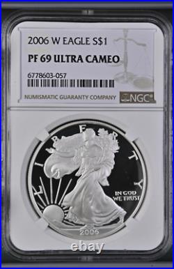 2006 W Proof Silver Eagle Ngc Pf 69