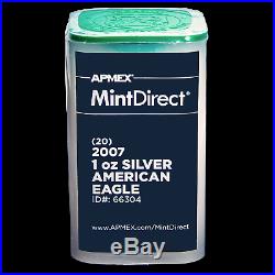 2007 100-Coin Silver American Eagle MintDirect Mini Monster Box SKU#168052