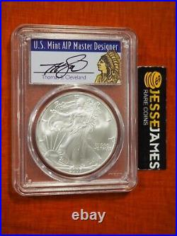 2007 $1 American Silver Eagle Pcgs Ms70 Thomas Cleveland Signed Chief Label