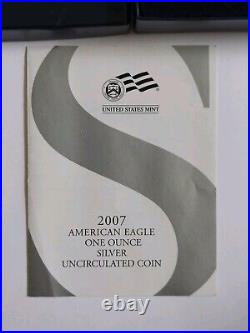 2007 American Silver Eagle Dollar Coin with Box + COA- US Mint