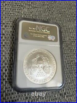 2007 W Burnished American Silver Eagle NGC MS69 Early Releases (Slab2074)