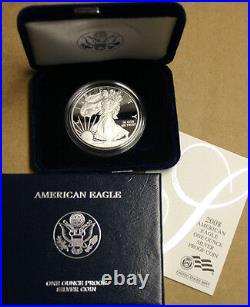 2008 AMERICAN SILVER EAGLE PROOF DOLLAR US Mint ASE Coin with Box and COA