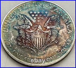 2008 American Silver Eagle BU Heavy Toning Beautiful Color 2008 American Silver Eagle BU Heavy Toning Beautiful Color