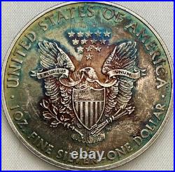 2008 American Silver Eagle BU Heavy Toning Beautiful Color 2008 American Silver Eagle BU Heavy Toning Beautiful Color