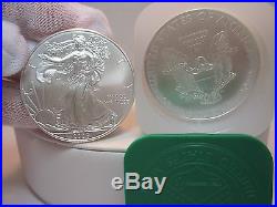 2008 American Silver Eagles roll of 20 1oz. Coins uncirculated