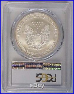 2008 W $1 American Silver Eagle 1 oz PCGS SP69 Burnished Reverse of 07
