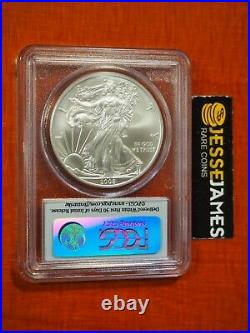 2008 W Burnished Silver Eagle Pcgs Ms69 Reverse Of 2007 Die Variety First Strike