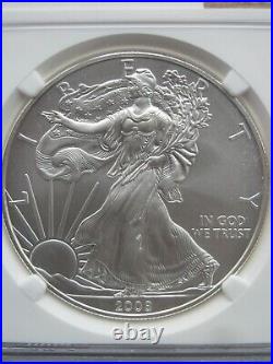 2008-W Burnished Silver Eagle Reverse of 2007 NGC MS 69