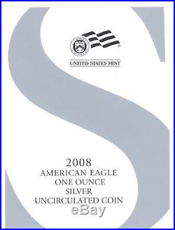 2008-W Reverse of 2007 $1 1 oz. Silver Eagle PCGS MS69 First Strike-Display Box