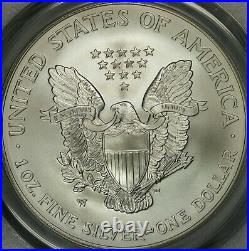 2008-W Reverse of 2007 Silver Eagle PCGS MS70