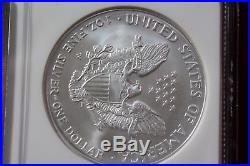 2008 W United States Silver Eagle, Reverse Of 2007, Ngc Ms 69, Early Releases