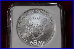 2008 W United States Silver Eagle, Reverse Of 2007, Ngc Ms 69, Early Releases