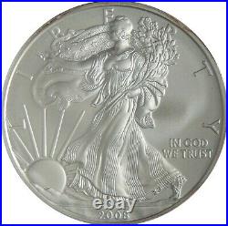 2008-w $1 Burnished American Silver Eagle Gem Pcgs Sp70 #43141995 Top Pop