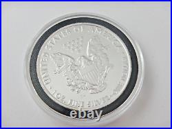 2009 DC Proof Overstrike 1oz Mint State Silver Eagle $1 Daniel Carr