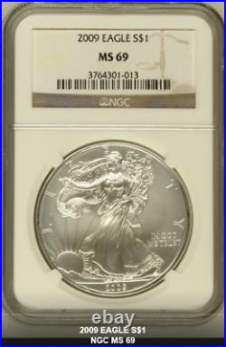 2009 Eagle $1 MS69 NGC 1oz 0.999 Silver