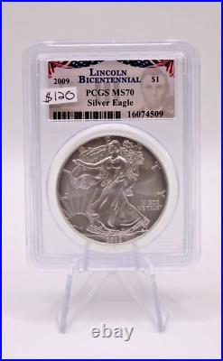 2009 Lincoln Bicentennial American Silver Eagle Coin Ase Pcgs Ms70 Us Mint