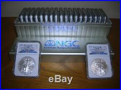 2010 Silver Eagles 20 Coin Ngc Ms69 Box #1 To #20 Set