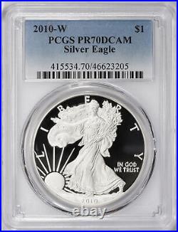 2010-W American Silver Eagle -PCGS Proof-70 Deep Cameo