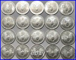 2011 $1 Silver American Eagle Roll Of 20.999 Fine Gem Bu Uncirculated